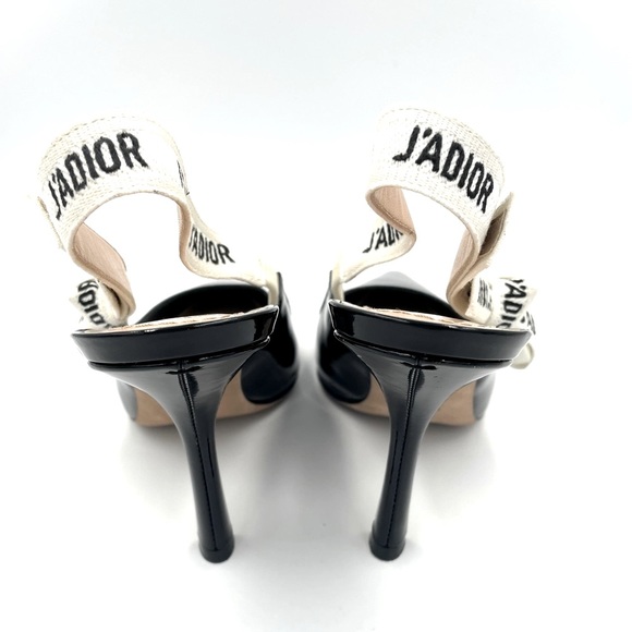 ❤️SOLD❤️Dior J’adior Slingback Pump - Black Patent Calfskin - Picture 7 of 16